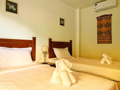 Zweibettzimmer mit Poolblick — the hill resort 希尔度假屋